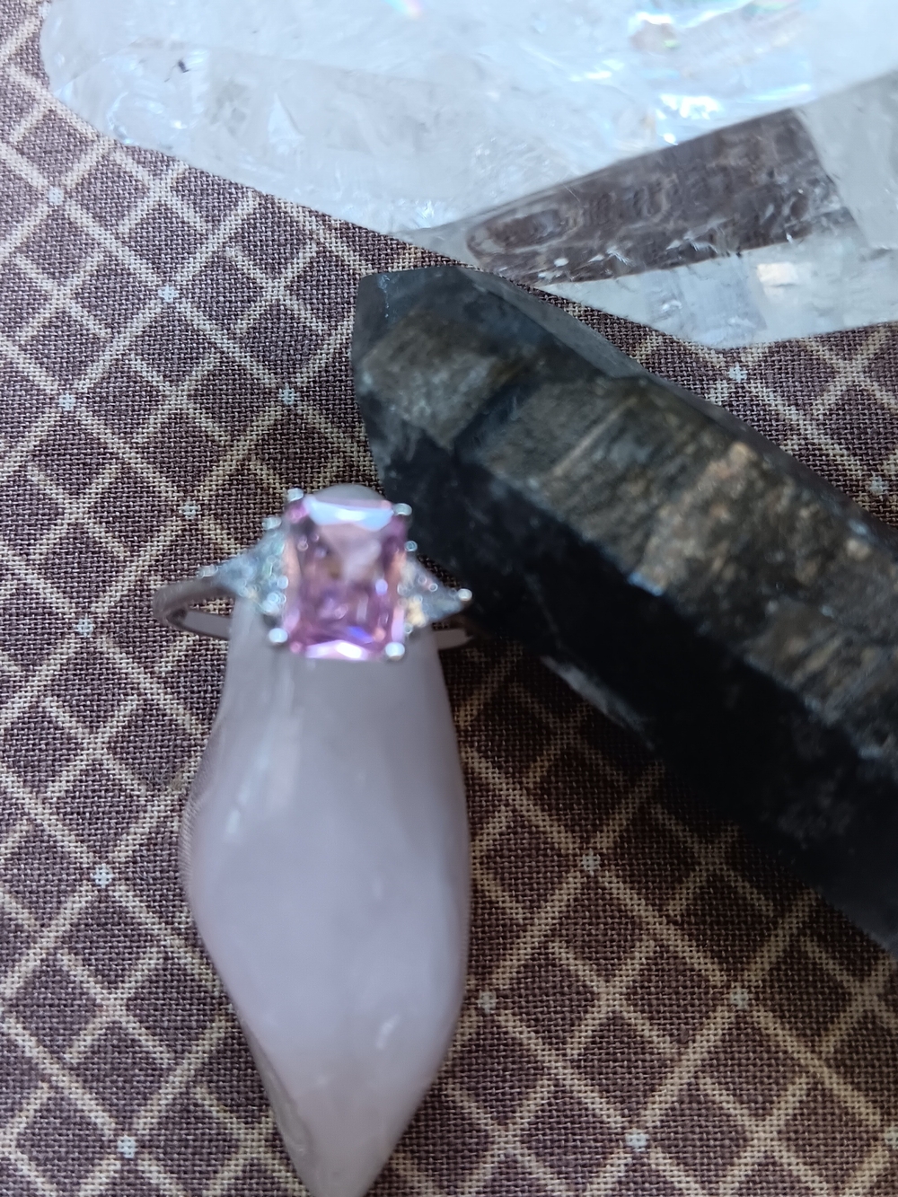Pink Cz In Sterling Silver women's Ring Size 8 new, Never Worn. See All Images